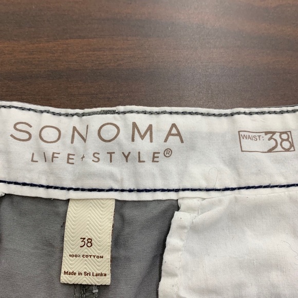 Sonoma 100% cotton muted gray palm leaf shorts 38 - Picture 4 of 5